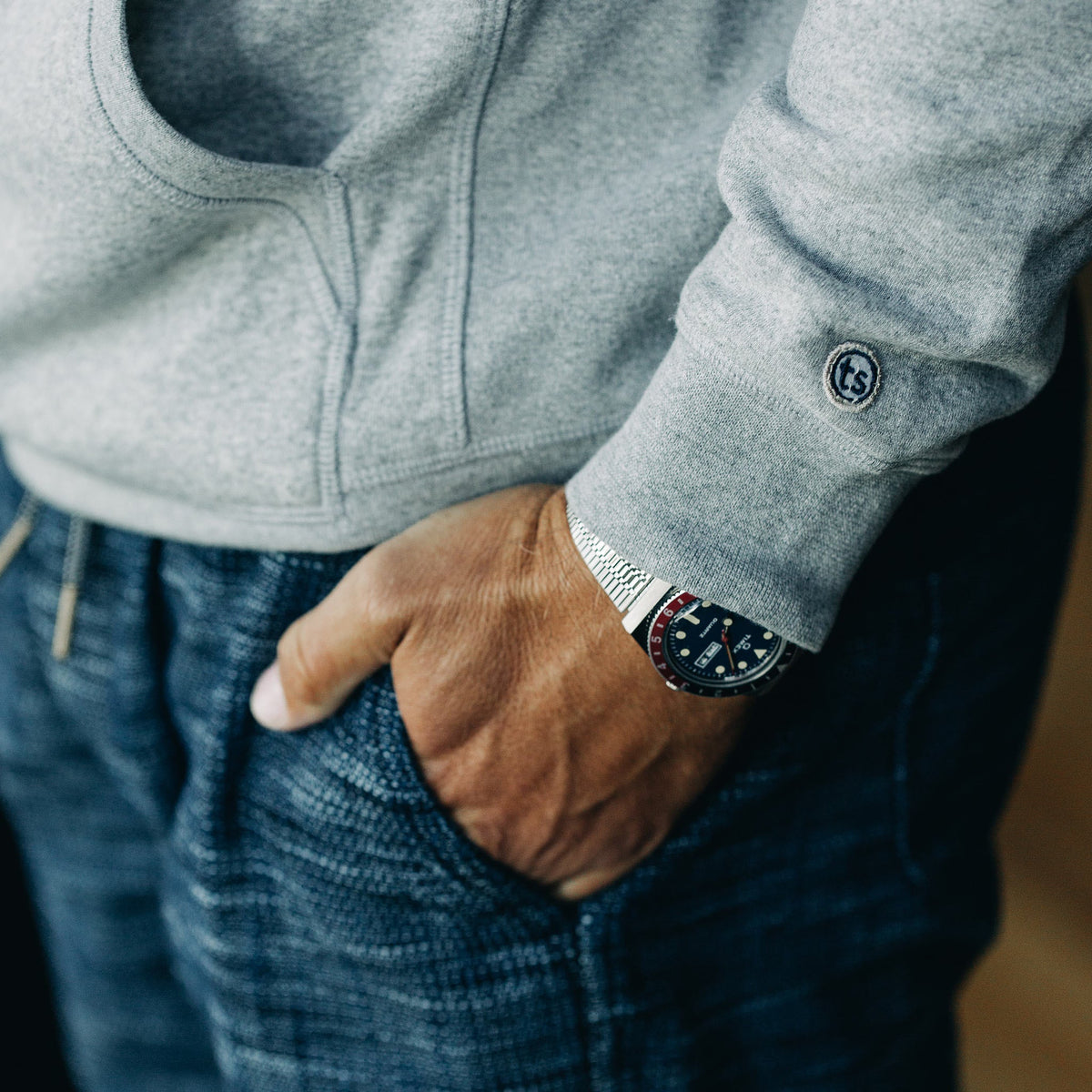The Heavy Bag Hoodie in Heather Grey Fleece