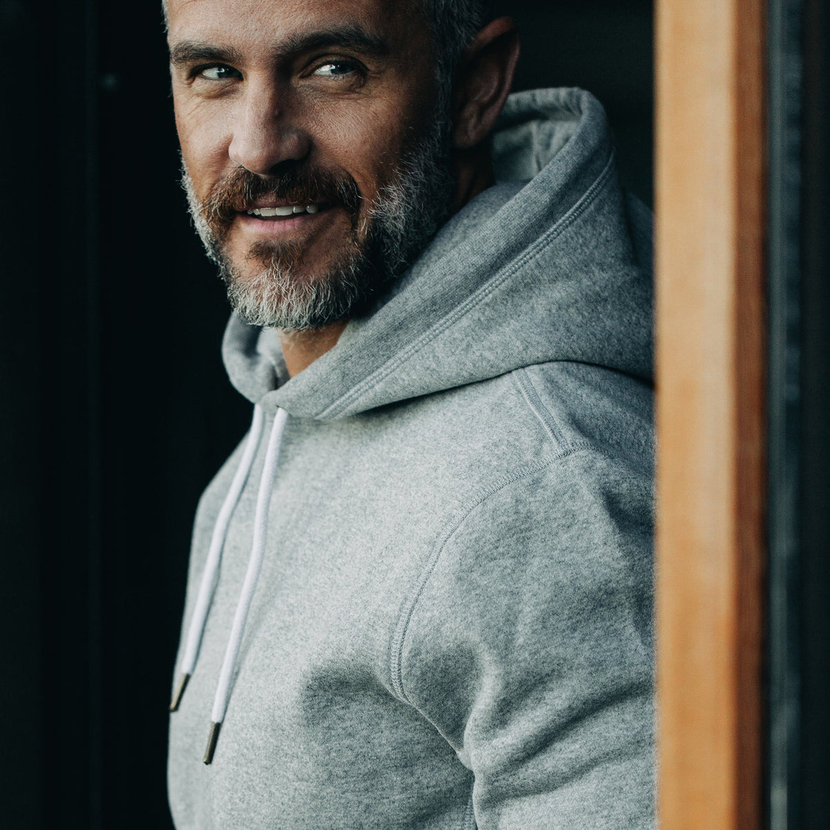 The Heavy Bag Hoodie in Heather Grey Fleece