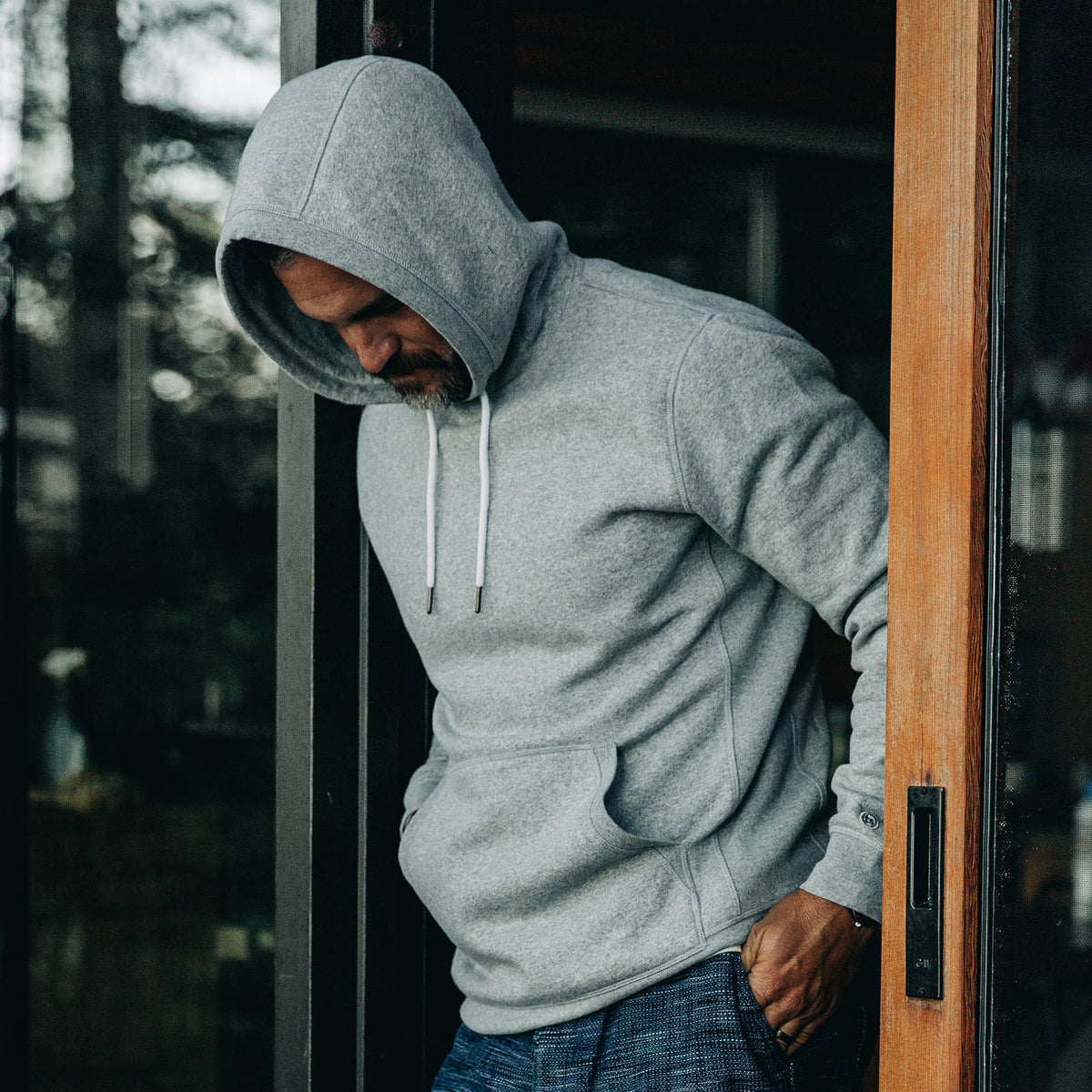 The Heavy Bag Hoodie in Heather Grey Fleece