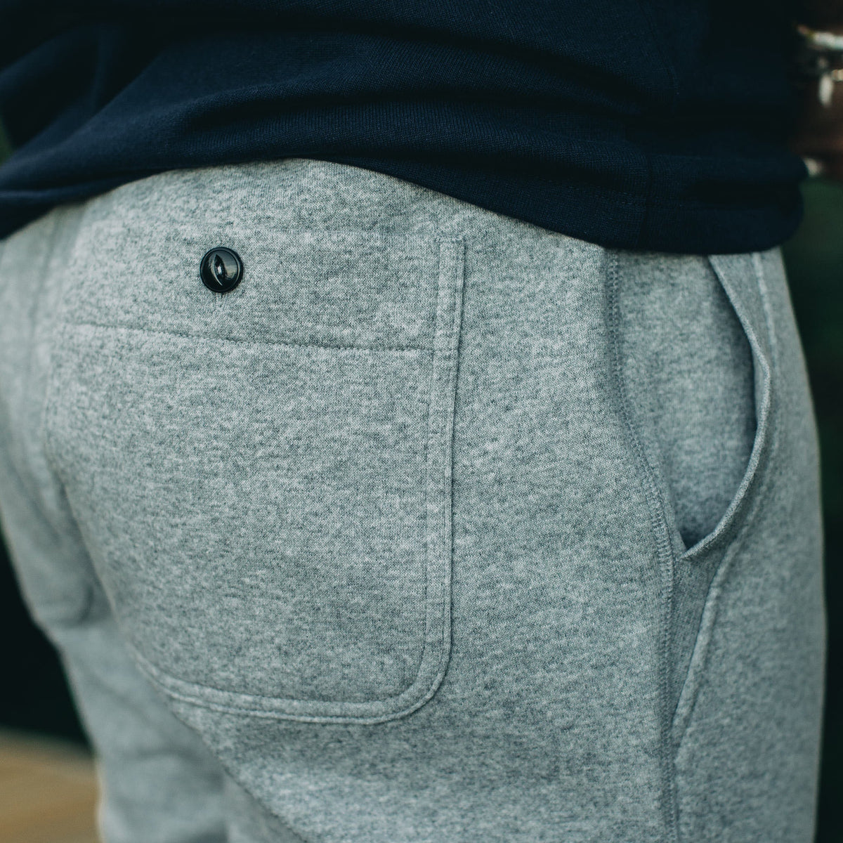The Heavy Bag Pant in Heather Grey Fleece