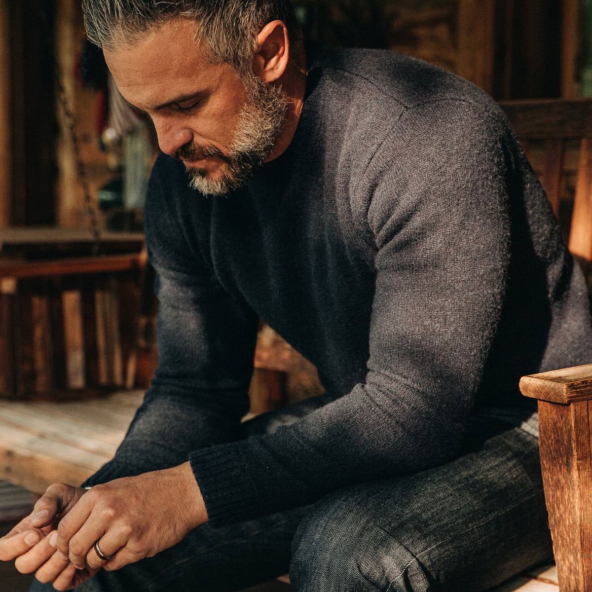 The Lodge Sweater in Navy