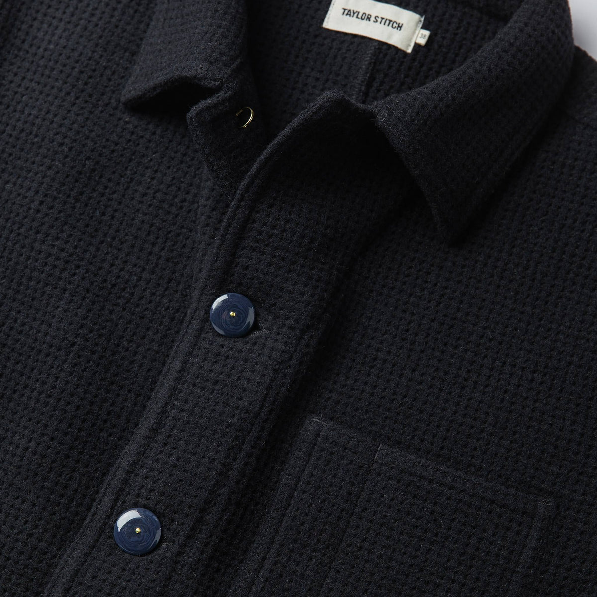 The Ojai Jacket in Navy Waffle Wool