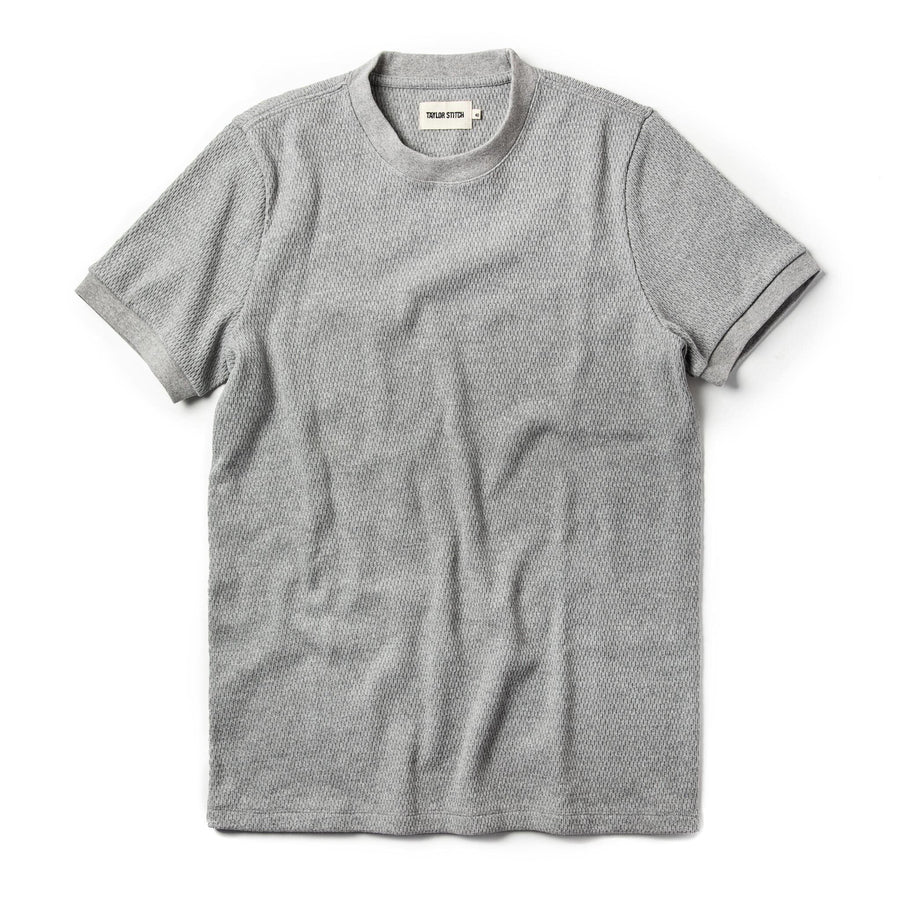 The Heavy Bag Waffle Short Sleeve in Ash