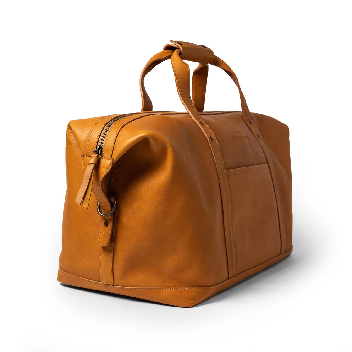 The Weekender Duffle Bag in Saddle Tan