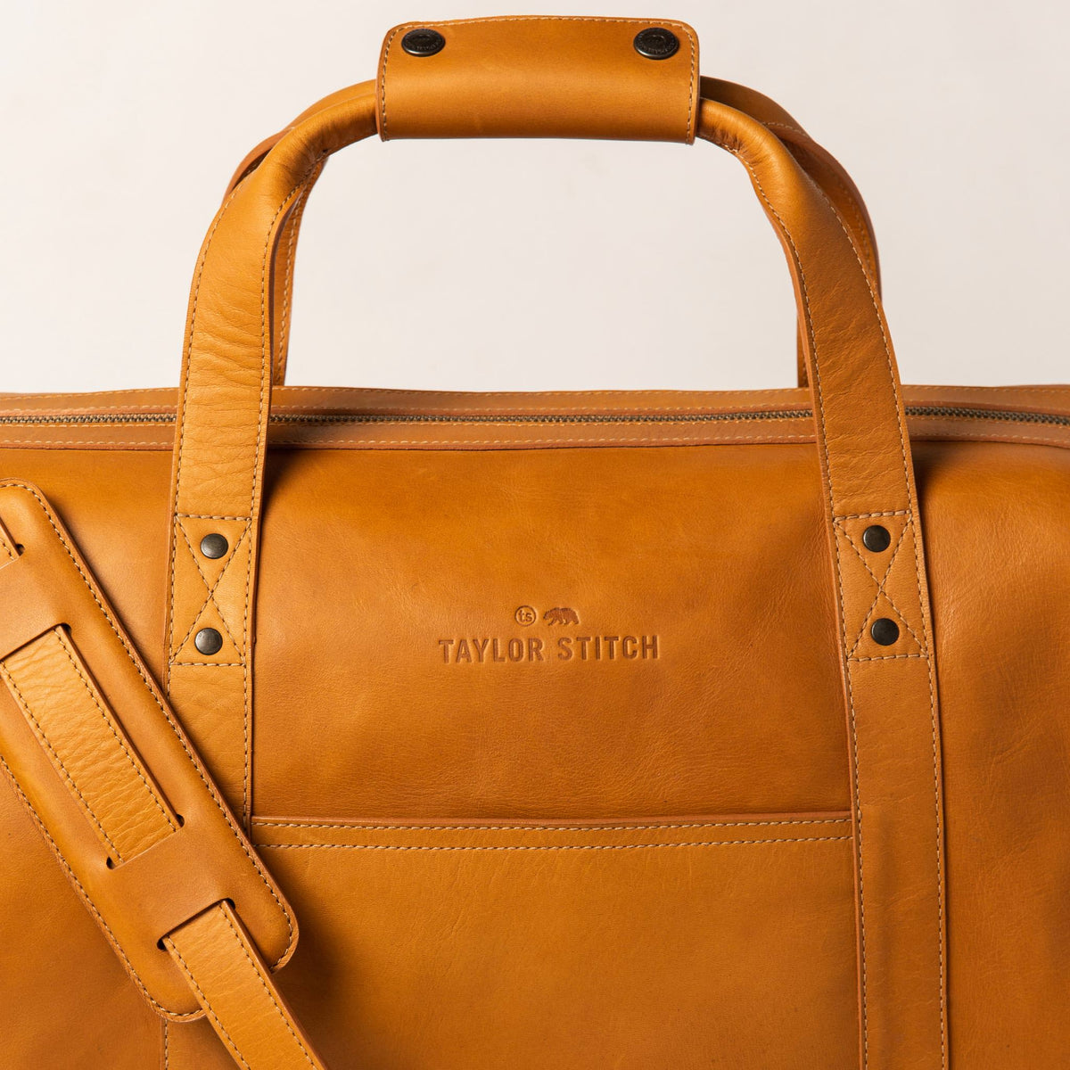 The Weekender Duffle Bag in Saddle Tan