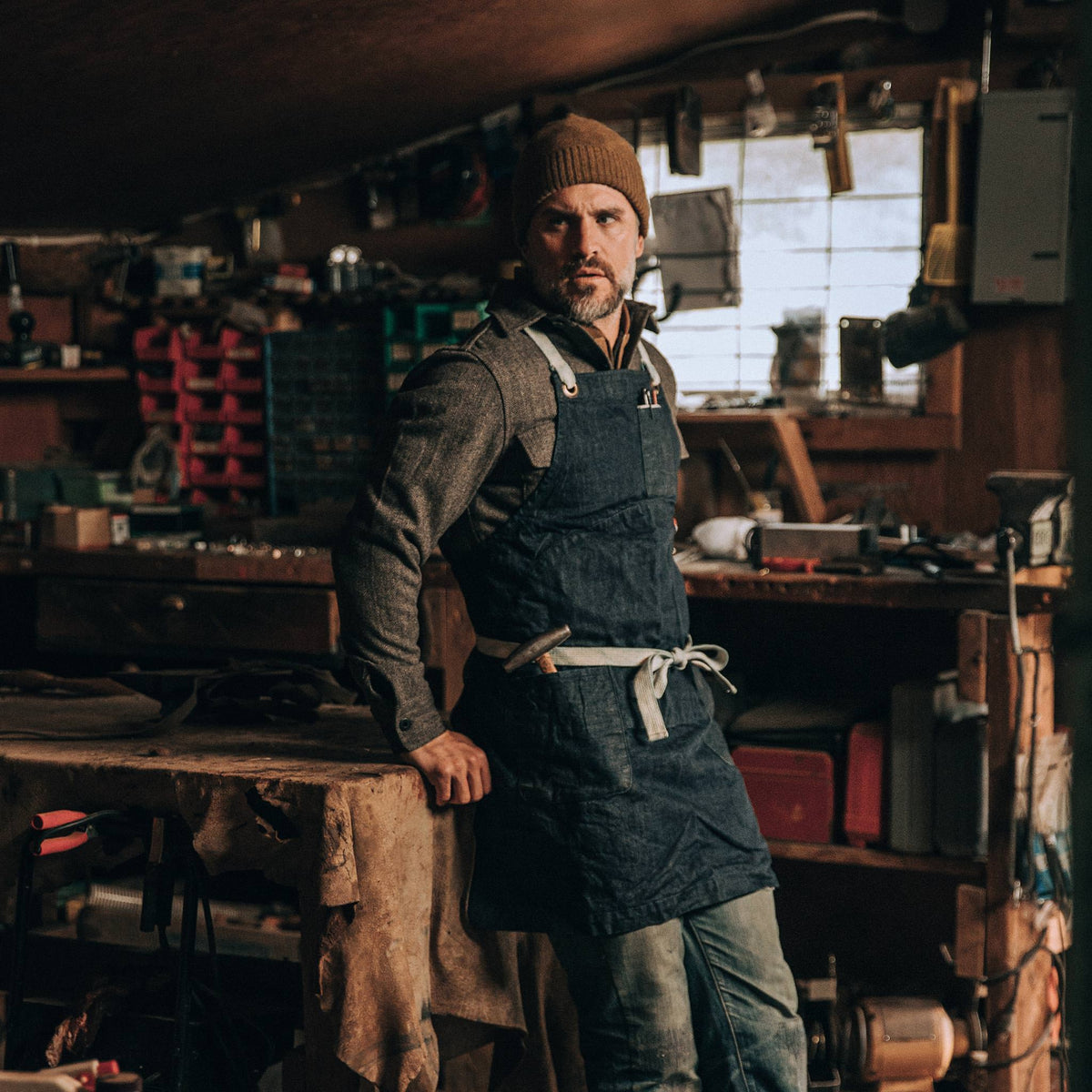The Work Apron in Cone Mills Reserve Selvage