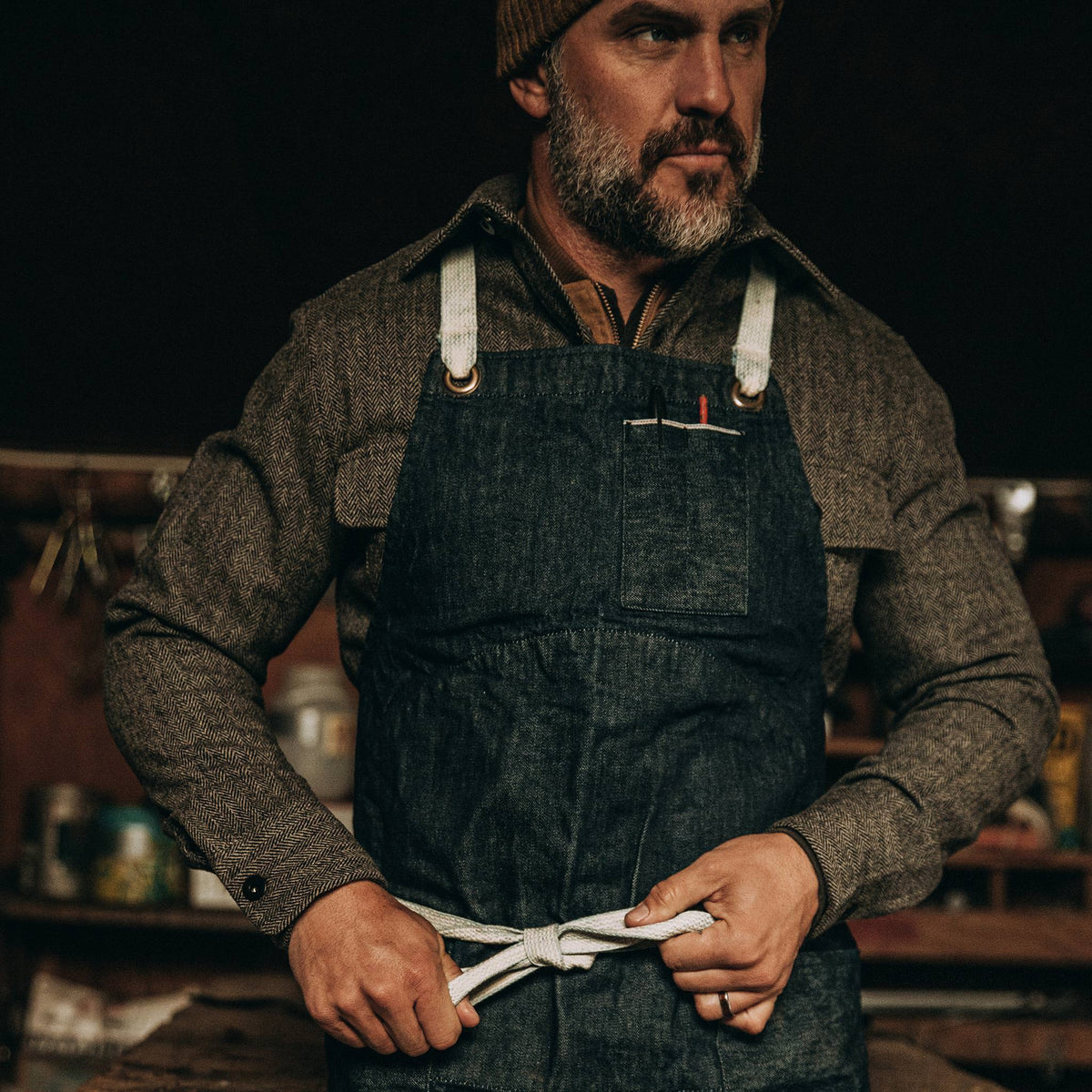 The Work Apron in Cone Mills Reserve Selvage