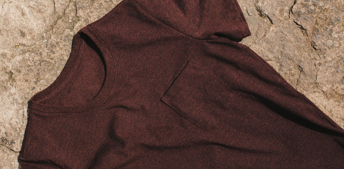 The Heavy Bag Tee in Burgundy