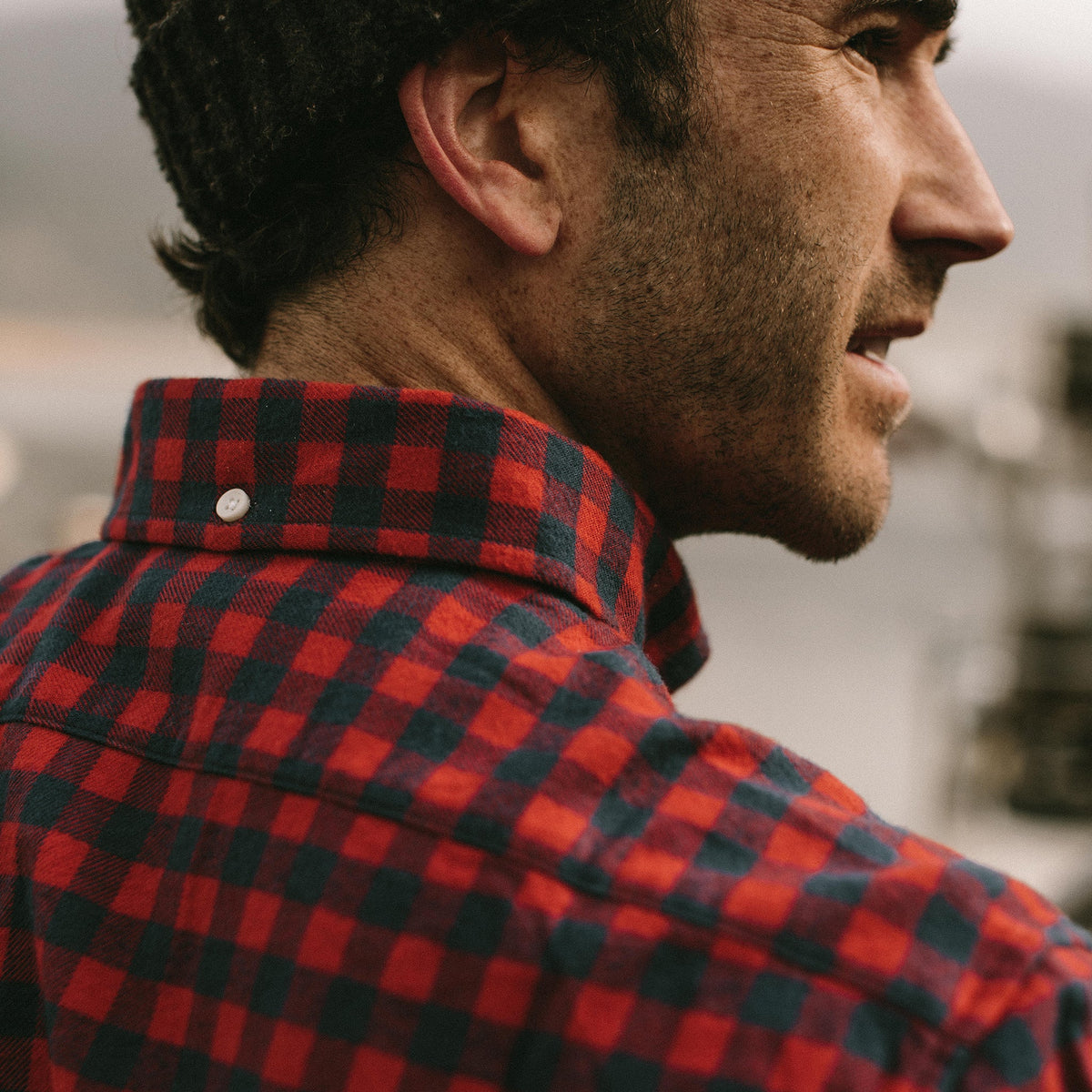 The Jack in Brushed Navy Buffalo Check