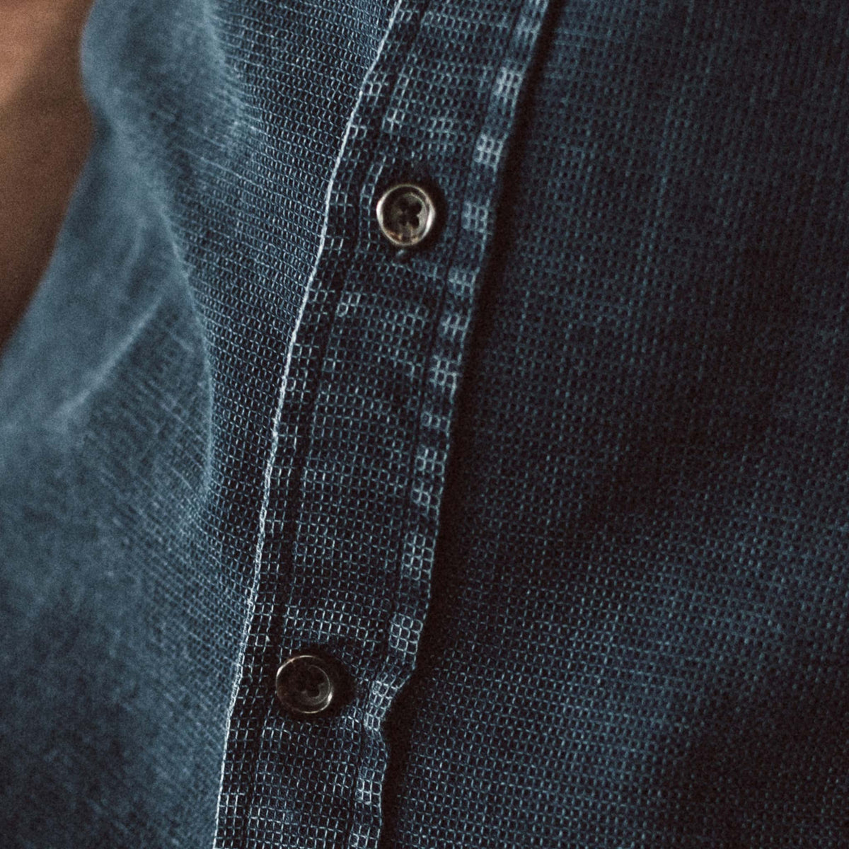 The Short Sleeve Jack in Mini Indigo Waffle