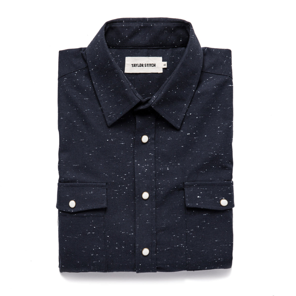The Glacier Shirt in Navy Nep Twill