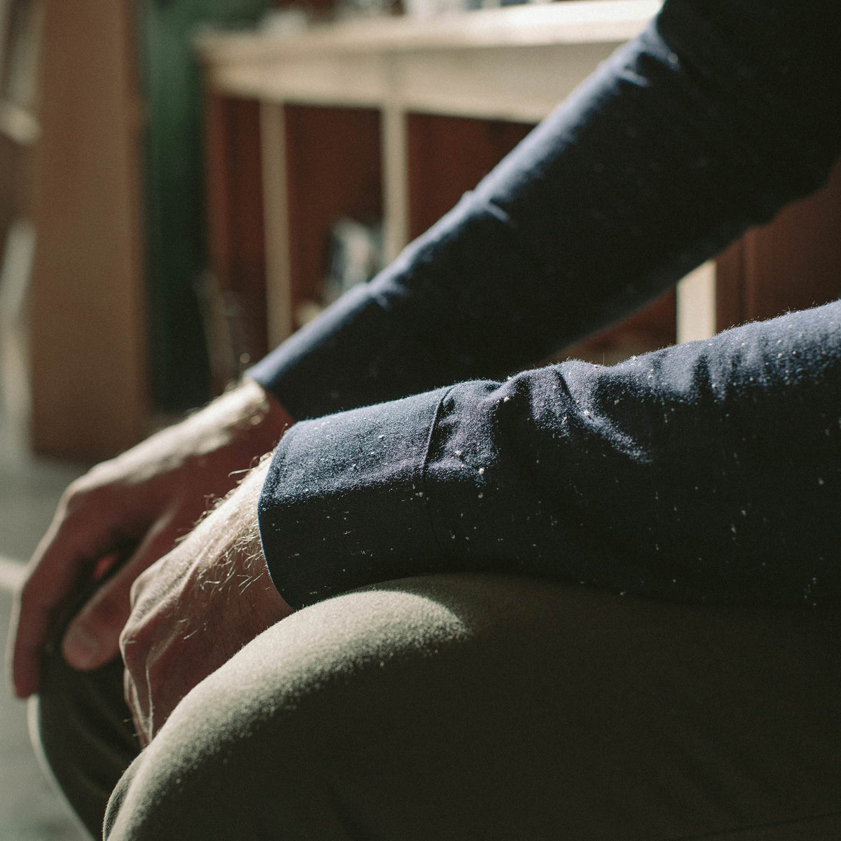 The Glacier Shirt in Navy Nep Twill