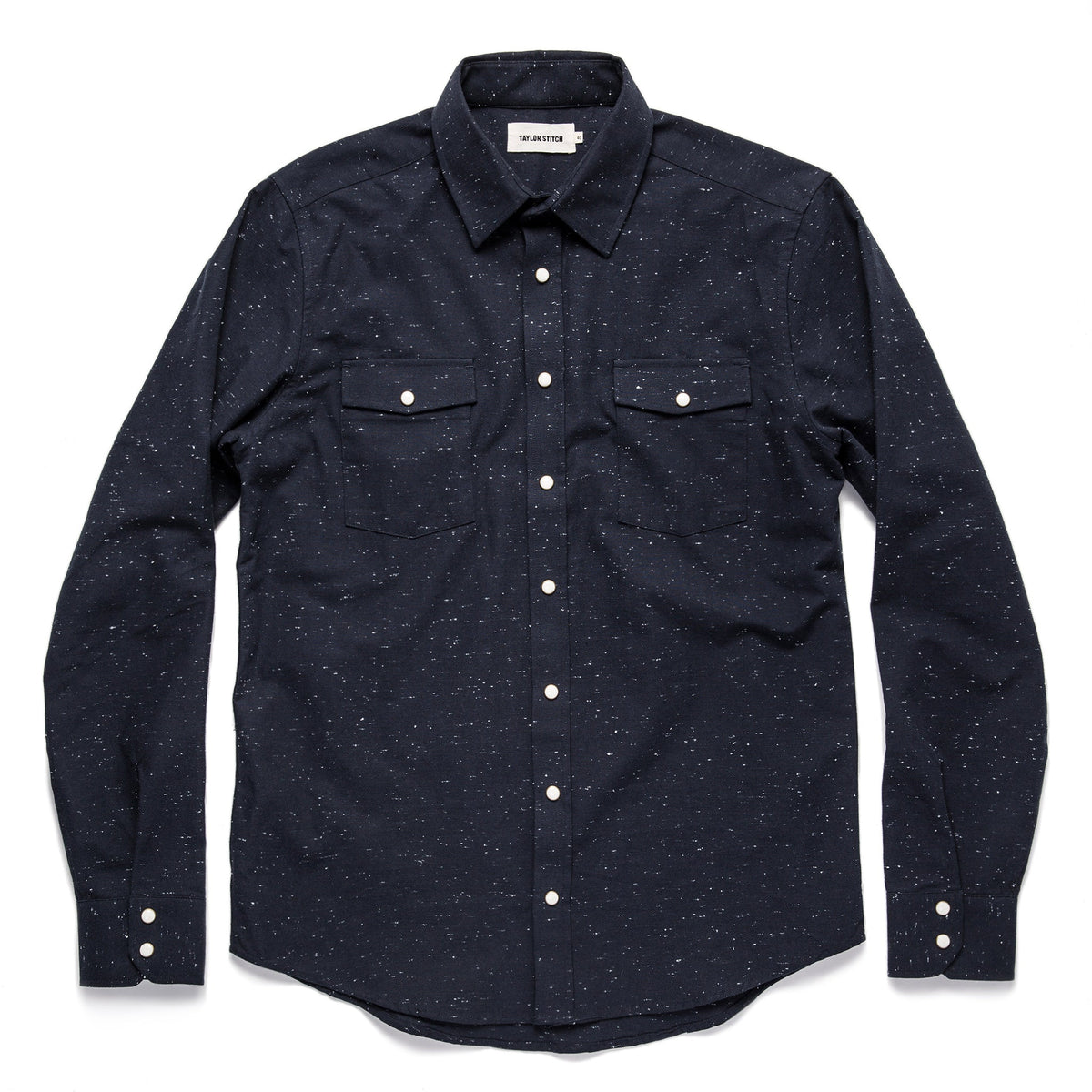 The Glacier Shirt in Navy Nep Twill