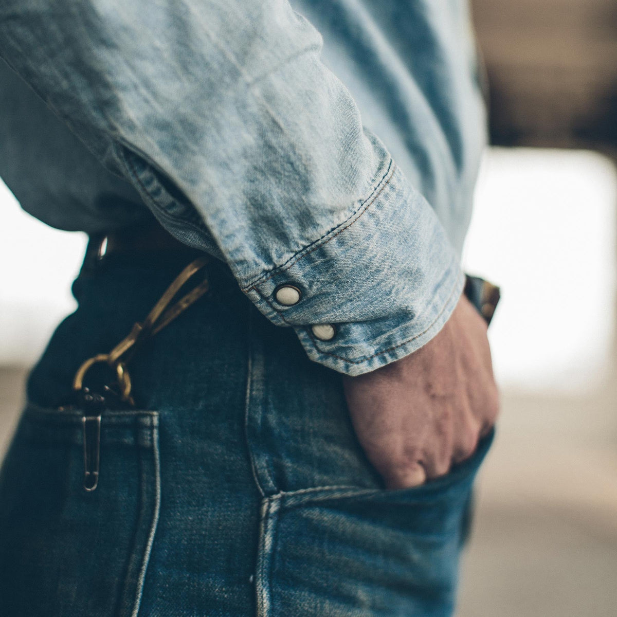 The Western Shirt in Washed Indigo