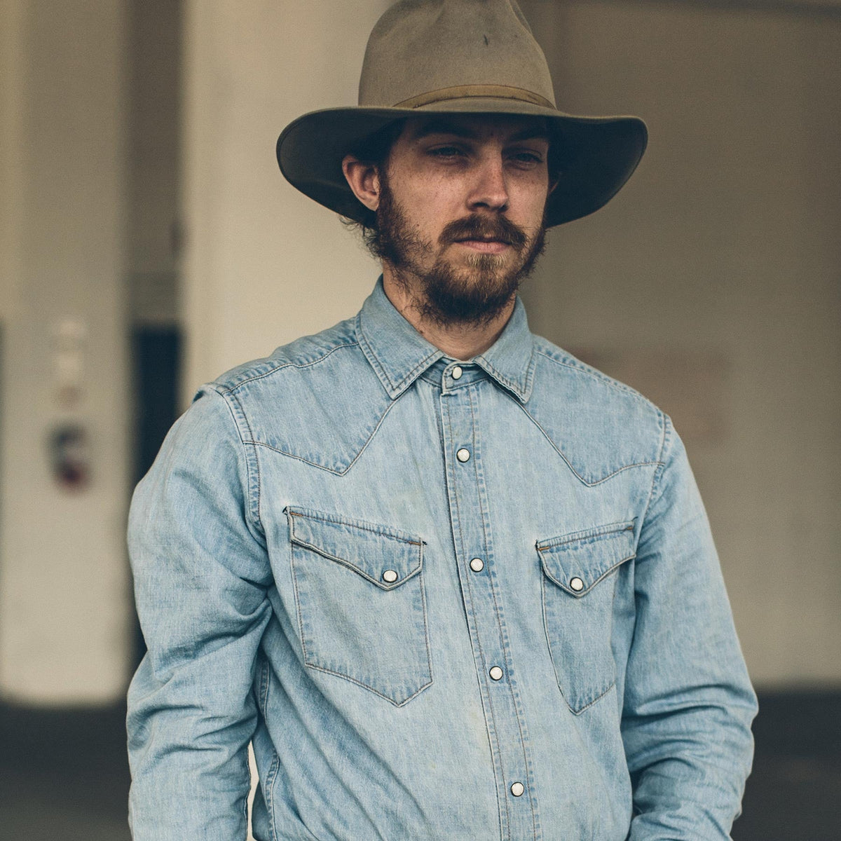The Western Shirt in Washed Indigo