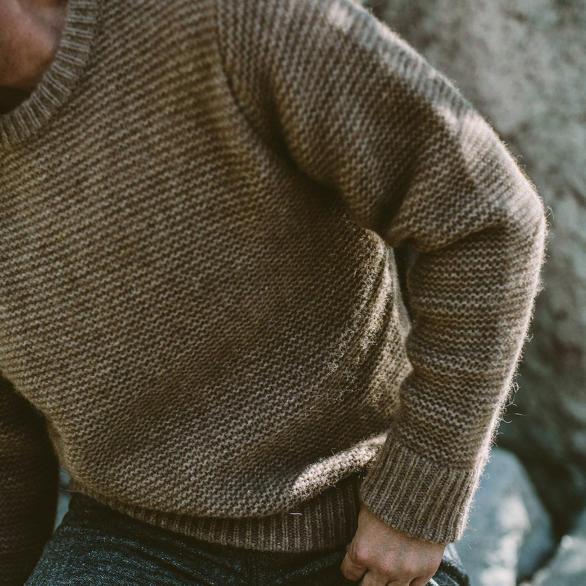 The Link Stitch Crew in Oatmeal Alpaca