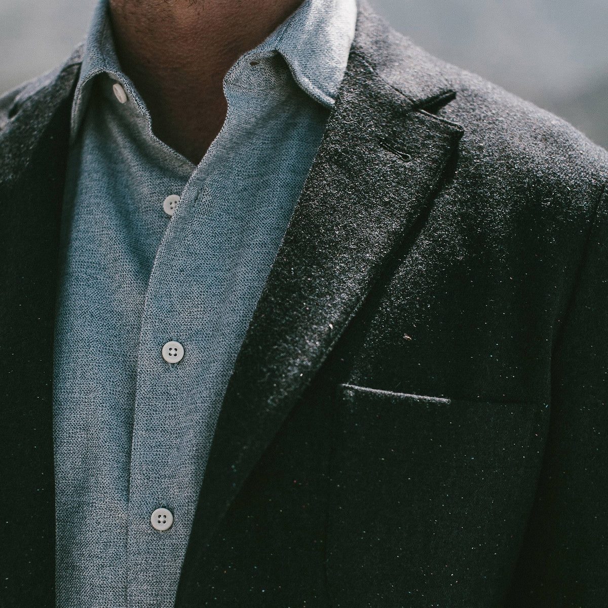 The Telegraph Jacket in Navy Donegal