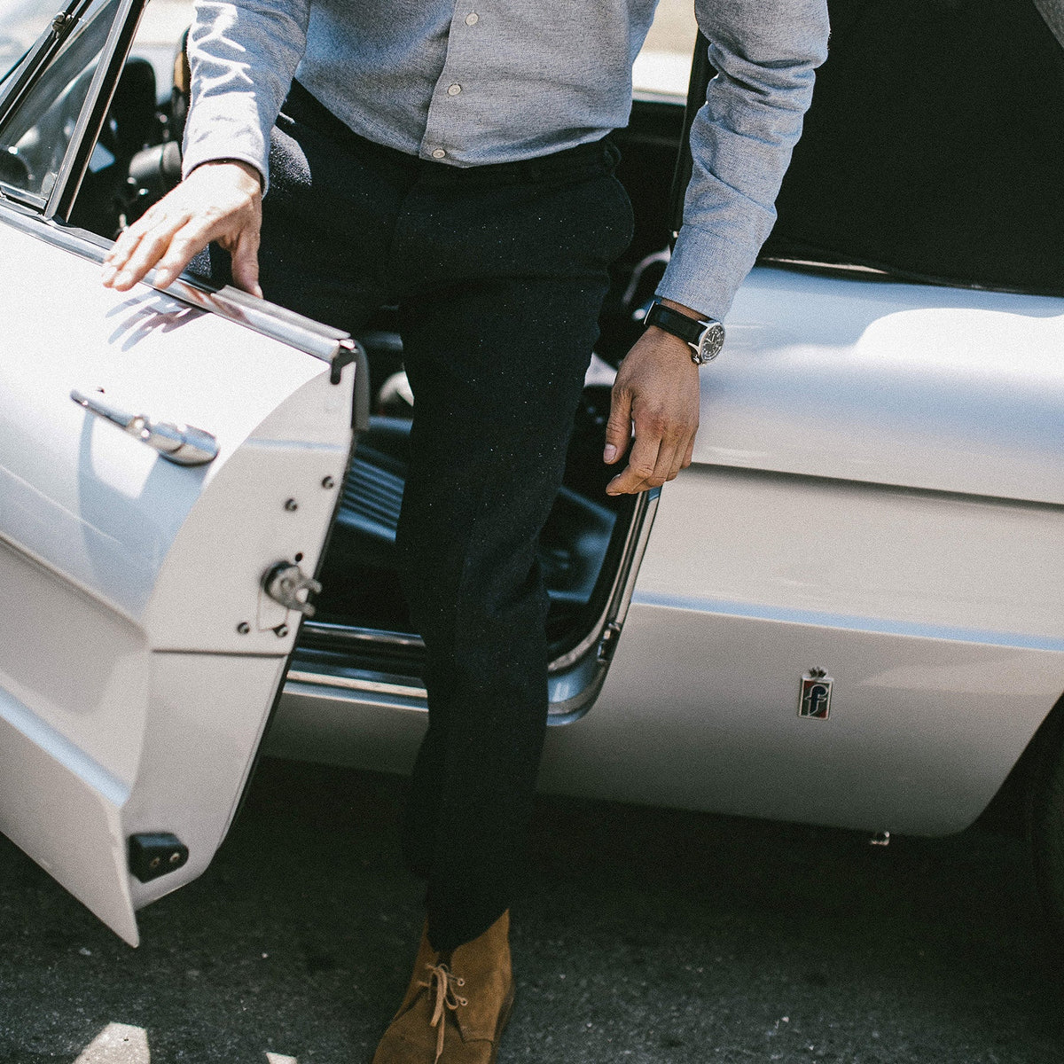 The Telegraph Trouser in Navy Donegal
