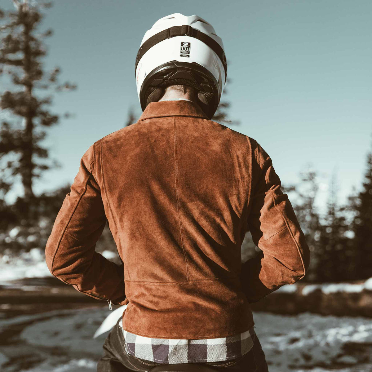 The Moto Jacket in Tobacco Weatherproof Suede