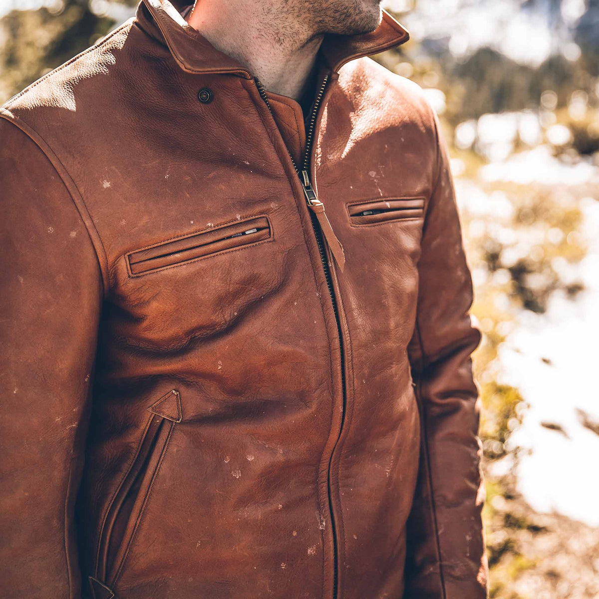 The Moto Jacket in Whiskey