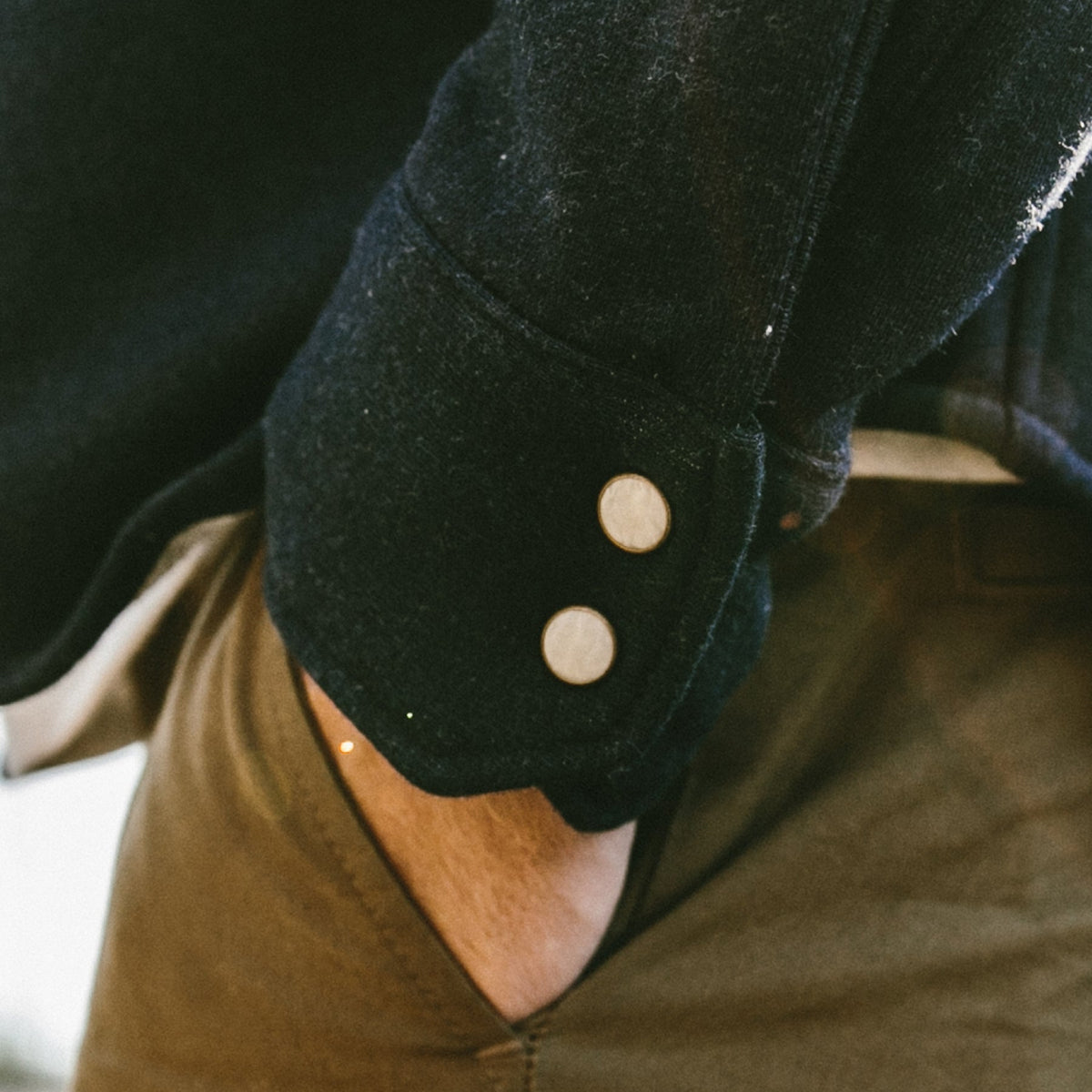 The Glacier Shirt in Indigo French Terry