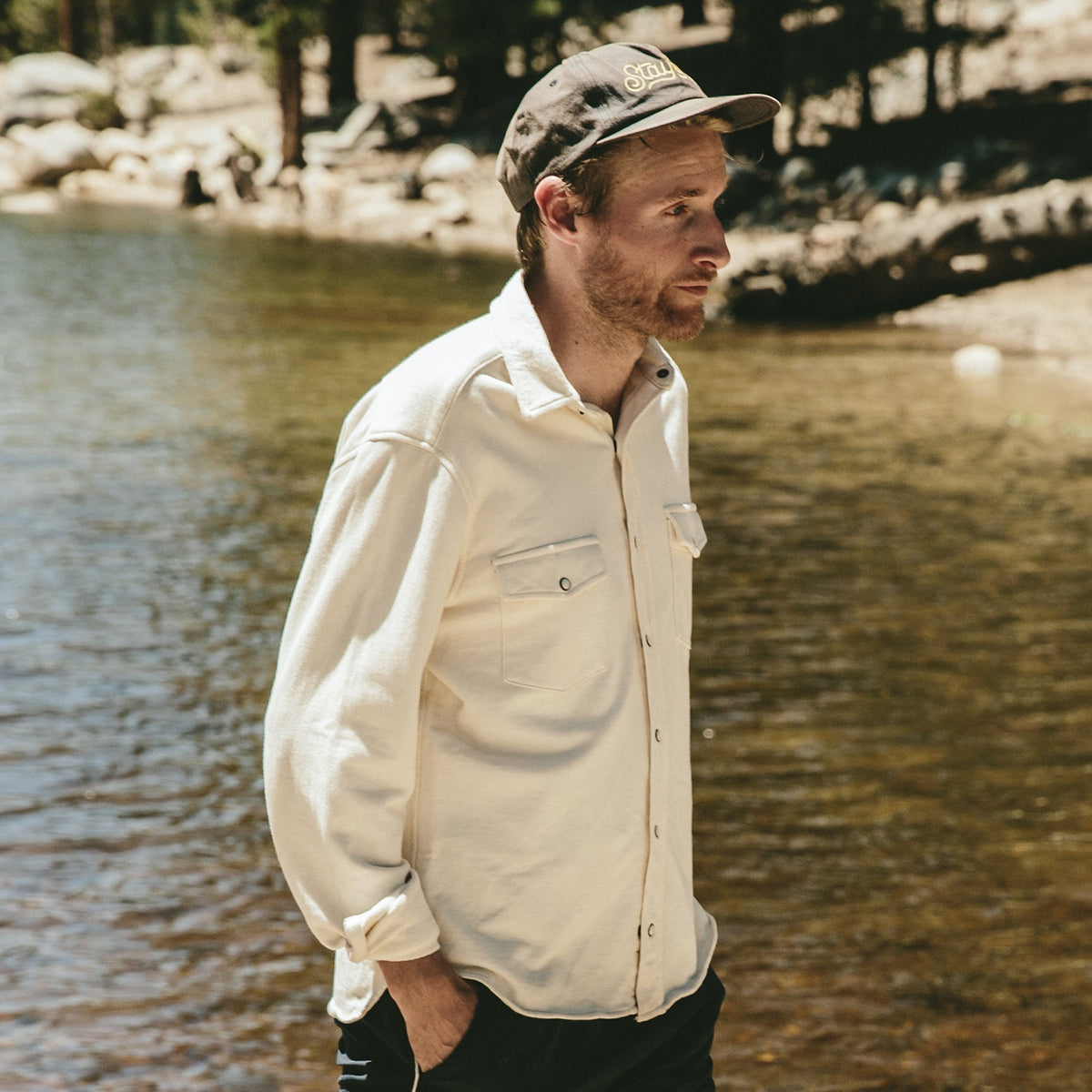 The Glacier Shirt in Natural French Terry