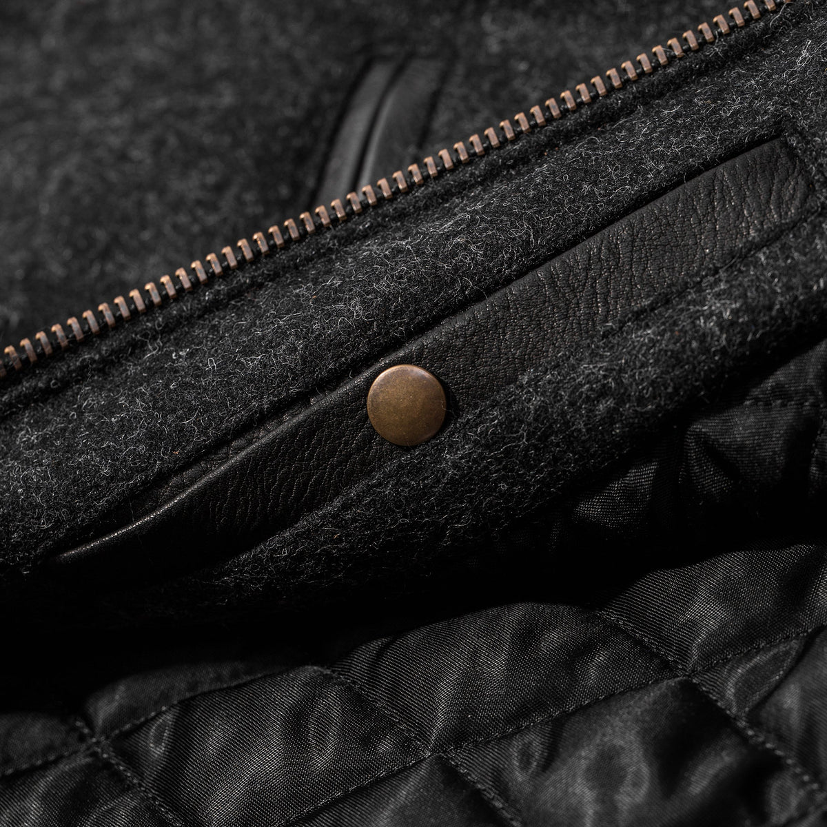 The Monterey Bomber in Charcoal Wool