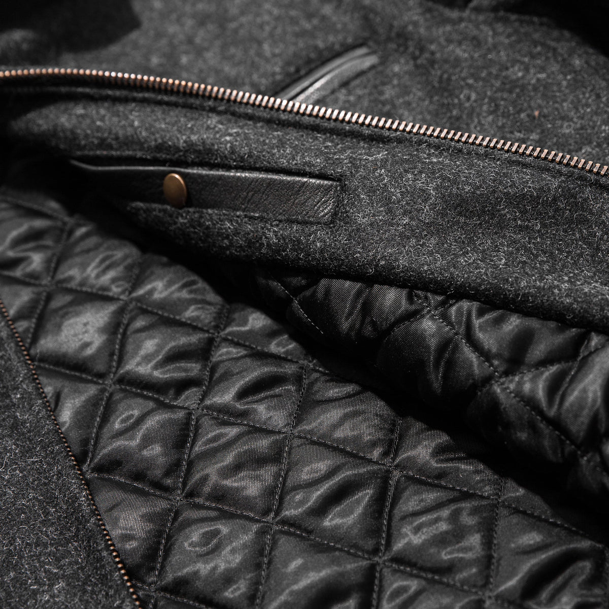 The Monterey Bomber in Charcoal Wool