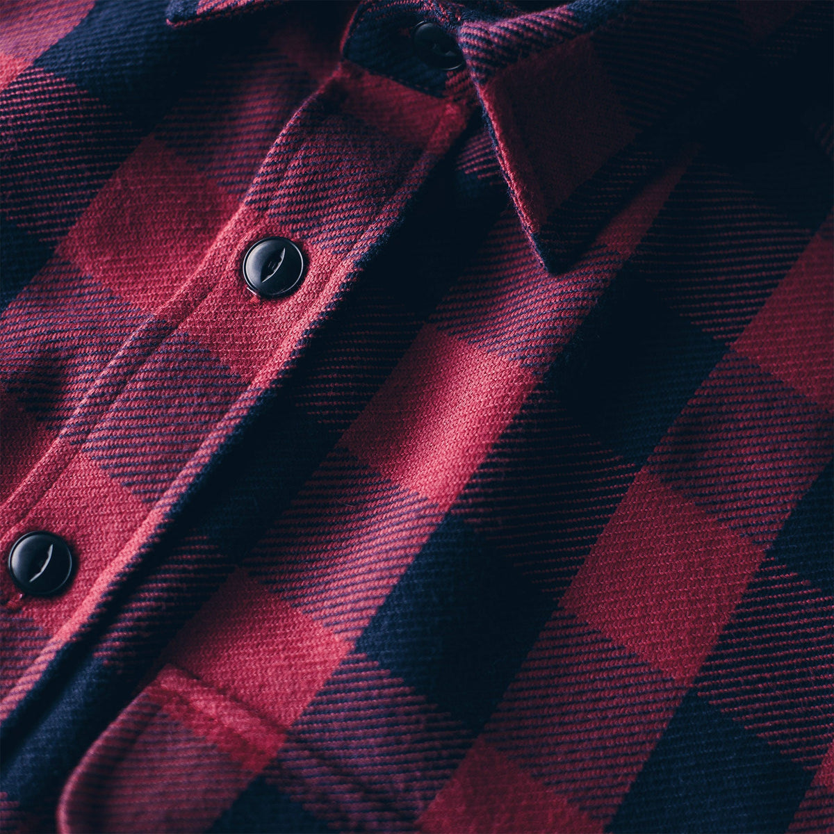 The Moto Utility Shirt in Red Buffalo Plaid