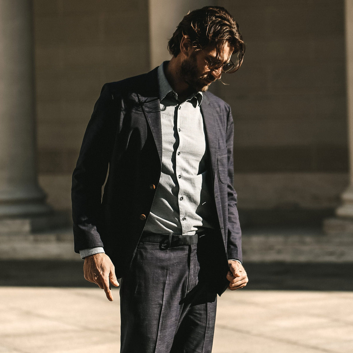 The Telegraph Jacket in Navy Slub