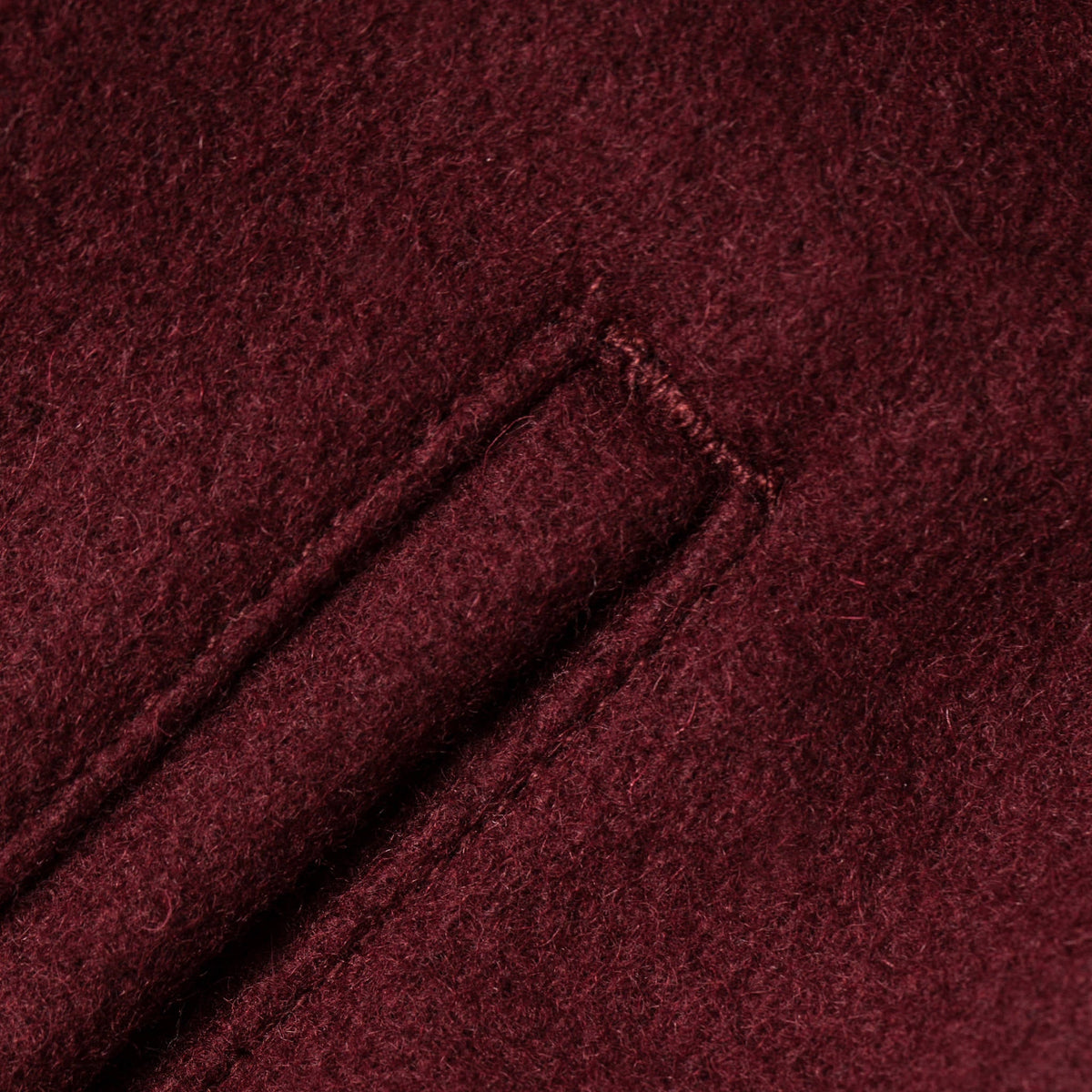 The Long Haul Jacket in Burgundy Melton Wool
