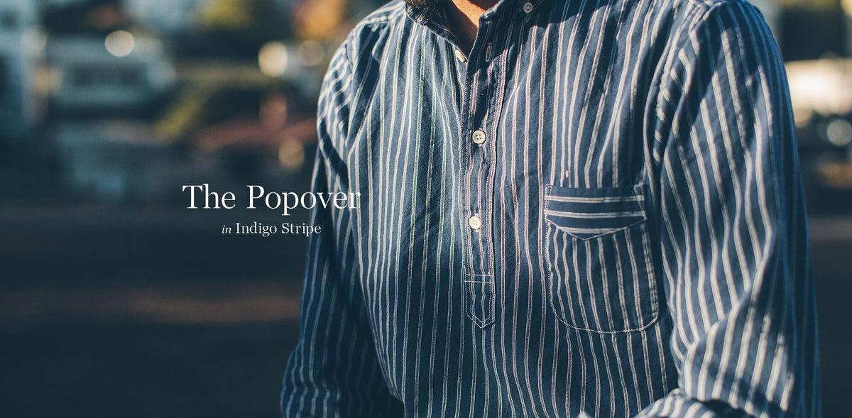 The Popover in Indigo Stripe