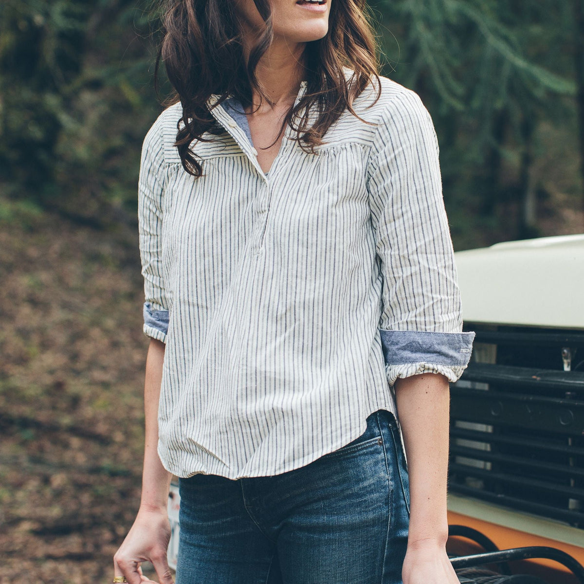 The Parker in Indigo Stripe