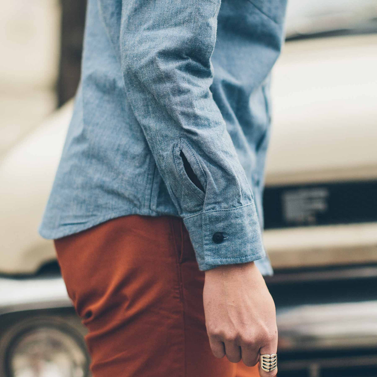 The Studio Shirt in Blue Everyday Chambray