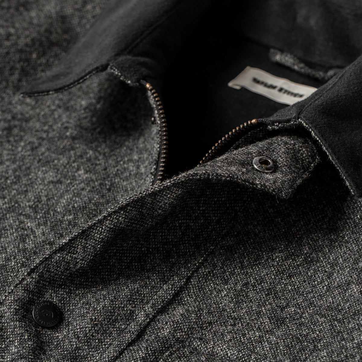 The Rover Jacket in Charcoal Birdseye Waxed Wool