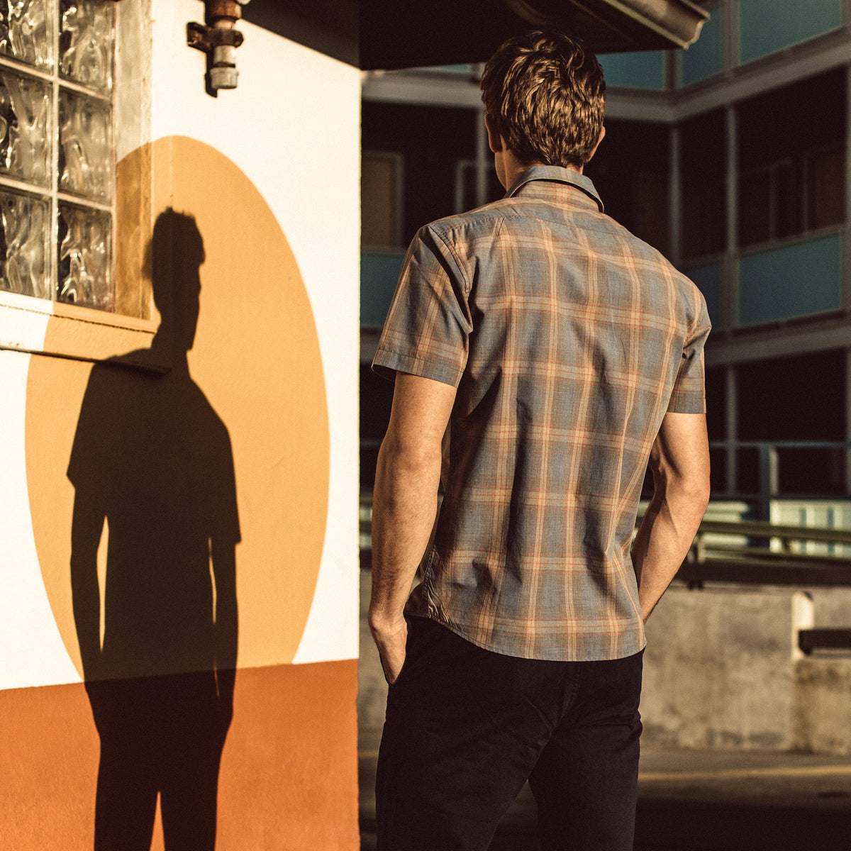 The Short Sleeve California in Melange Plaid