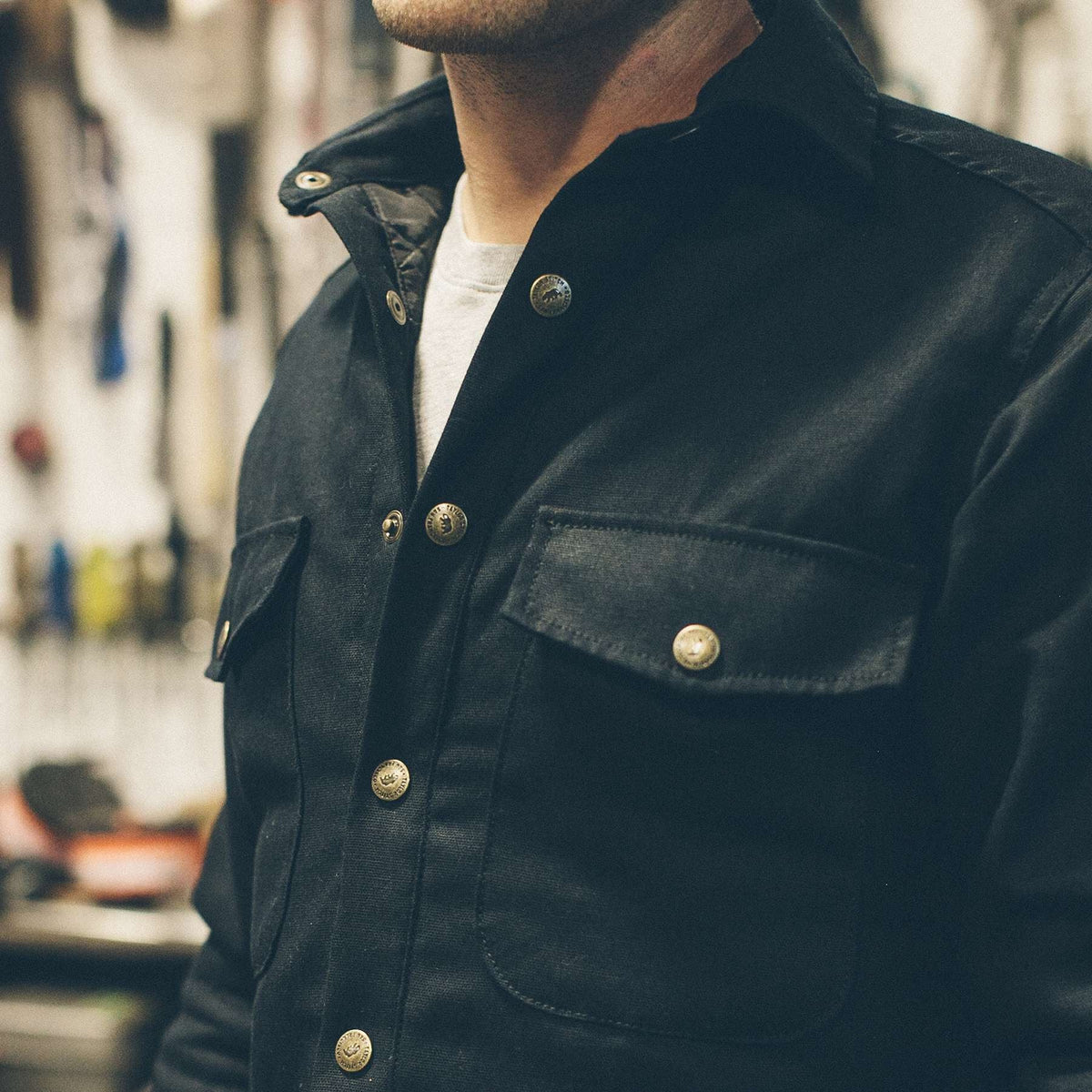 The Task Jacket in Black Canvas
