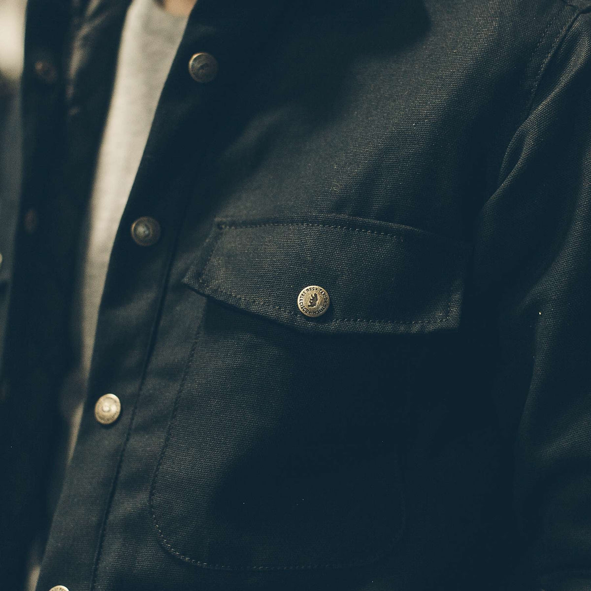 The Task Jacket in Black Canvas