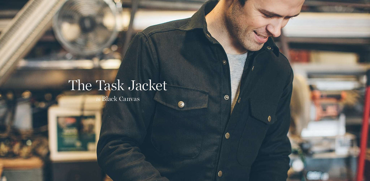 The Task Jacket in Black Canvas