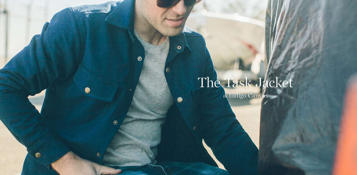 The Task Jacket in Indigo Canvas