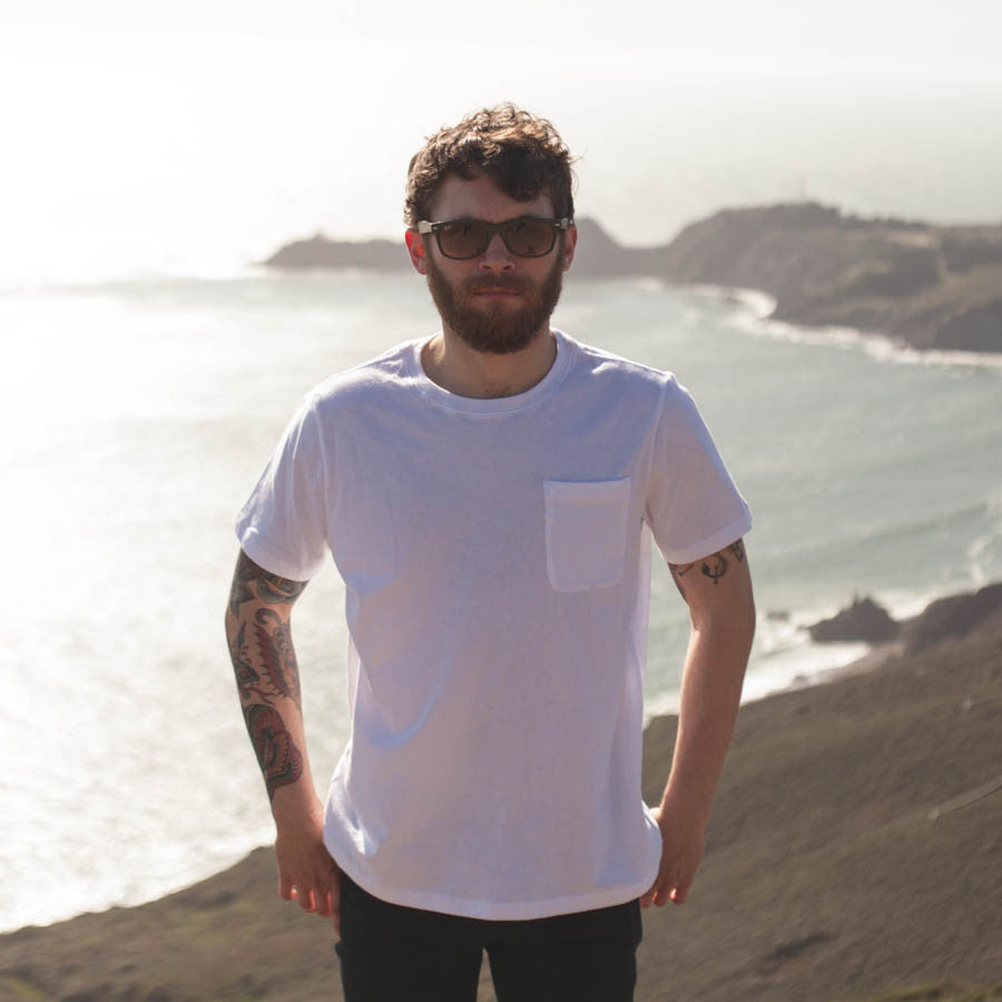 The Crewneck Pocket Tee in White