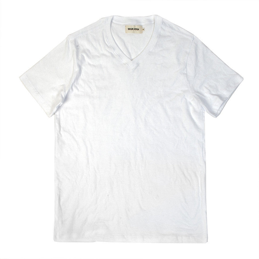 The V-Neck Tee in White
