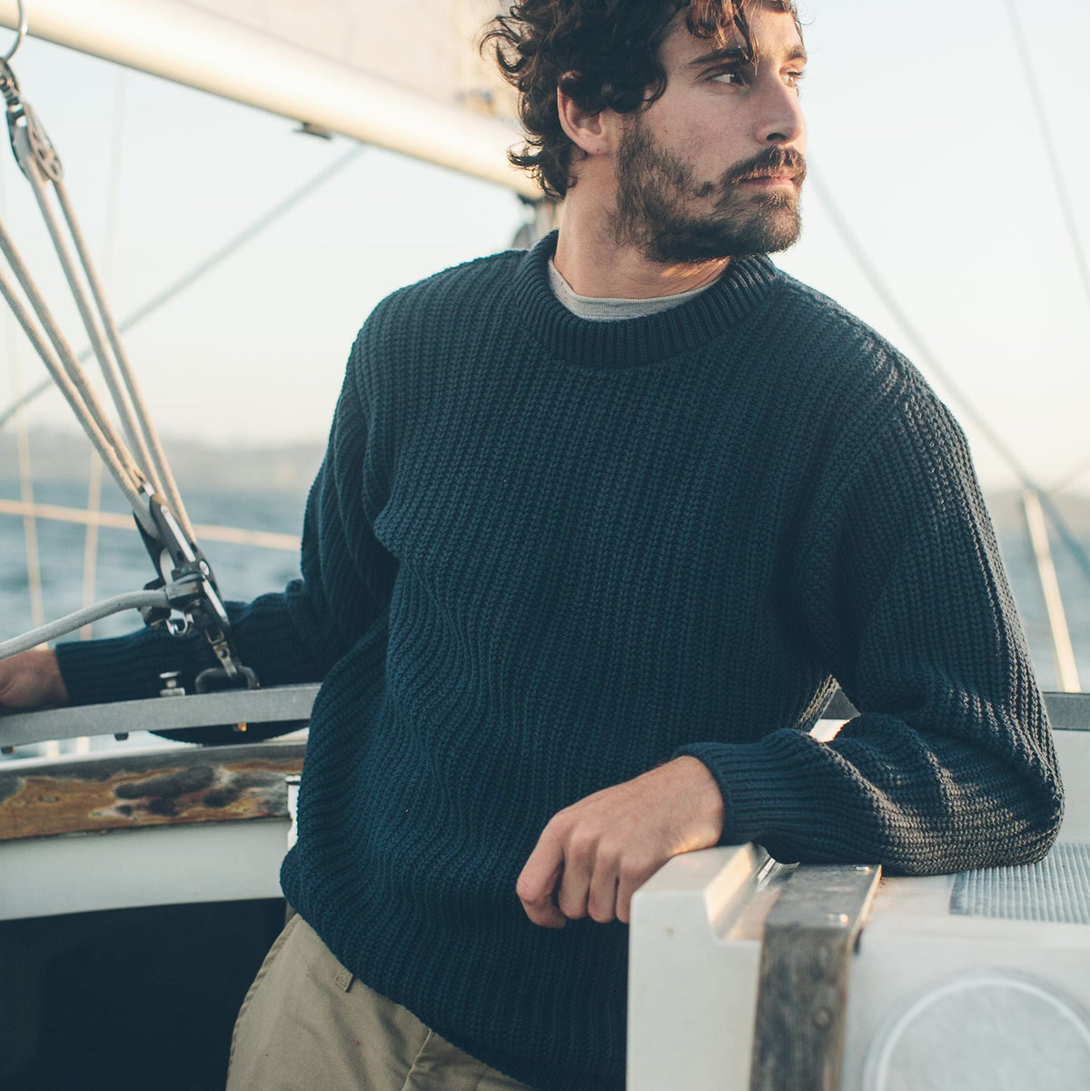 The Whaler Sweater in Navy