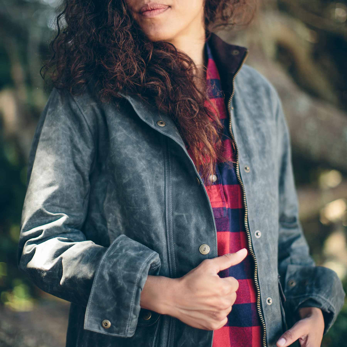 The Field Jacket in Dark Olive Beeswaxed Canvas