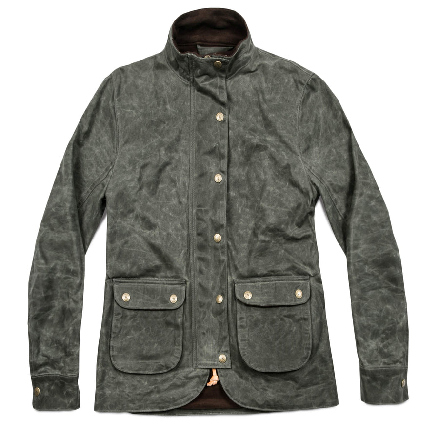 The Field Jacket in Dark Olive Beeswaxed Canvas