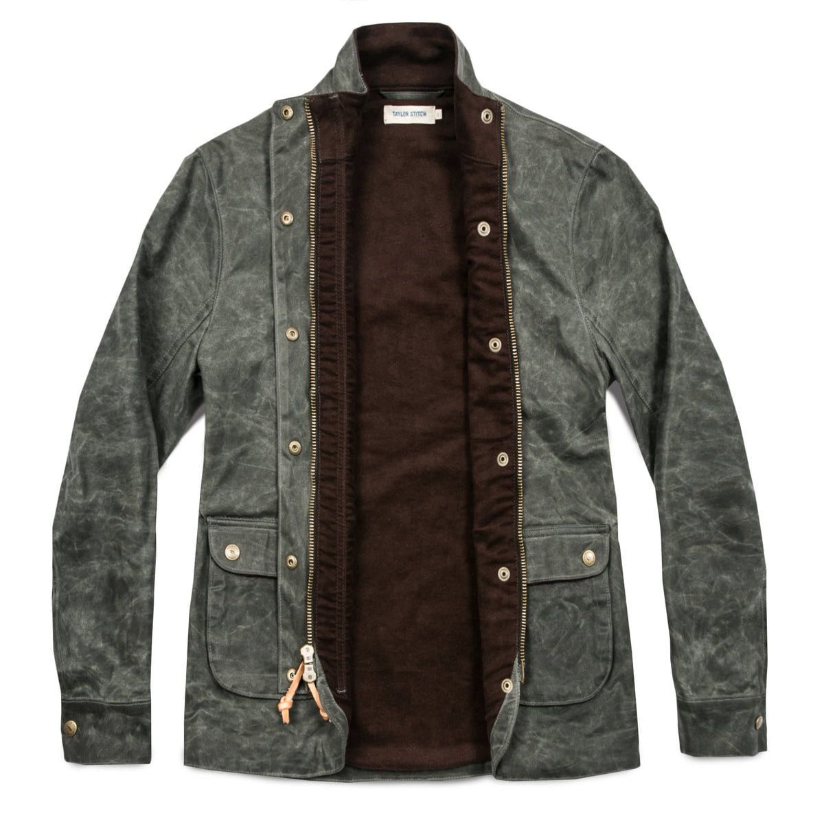 The Field Jacket in Dark Olive Beeswaxed Canvas