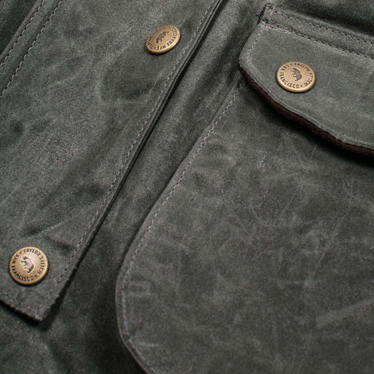 The Field Jacket in Dark Olive Beeswaxed Canvas