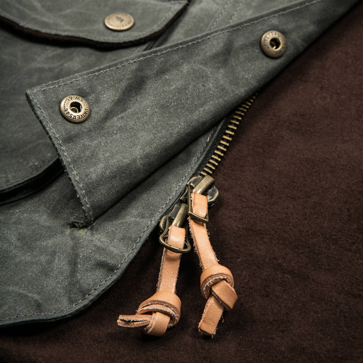 The Field Jacket in Dark Olive Beeswaxed Canvas