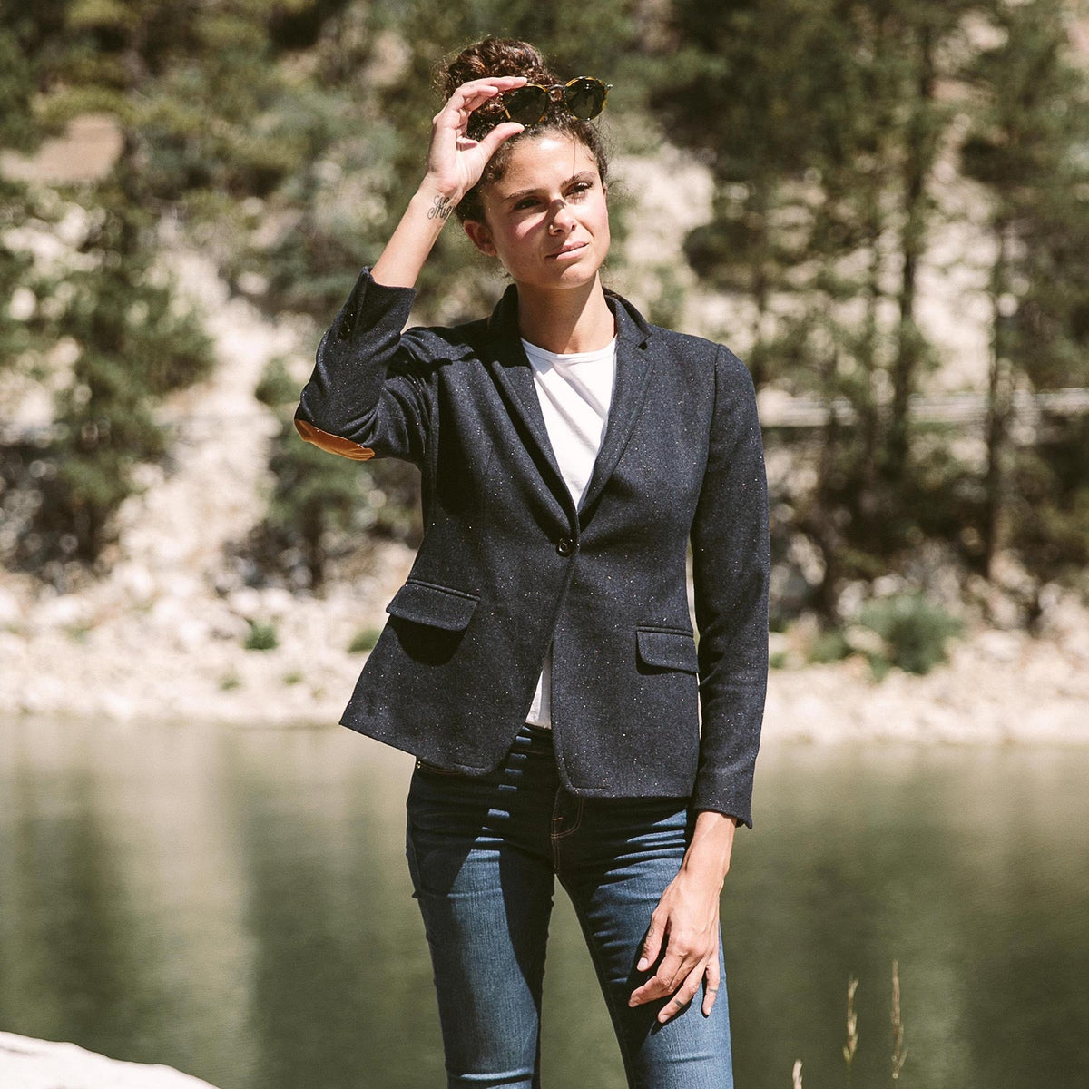 The Telegraph Blazer in Navy Donegal