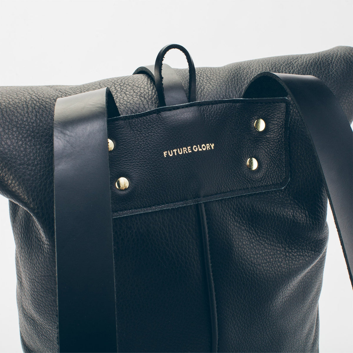 The Moto Rolltop Backpack in Noir